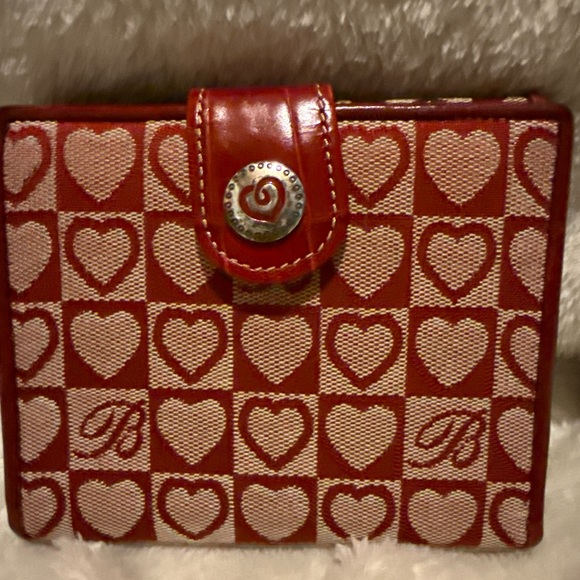 Brighton Red and Cream Heart Checkered Wallet - Picture 4 of 4